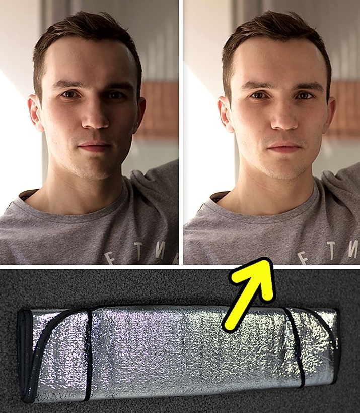 use reflector for better photos